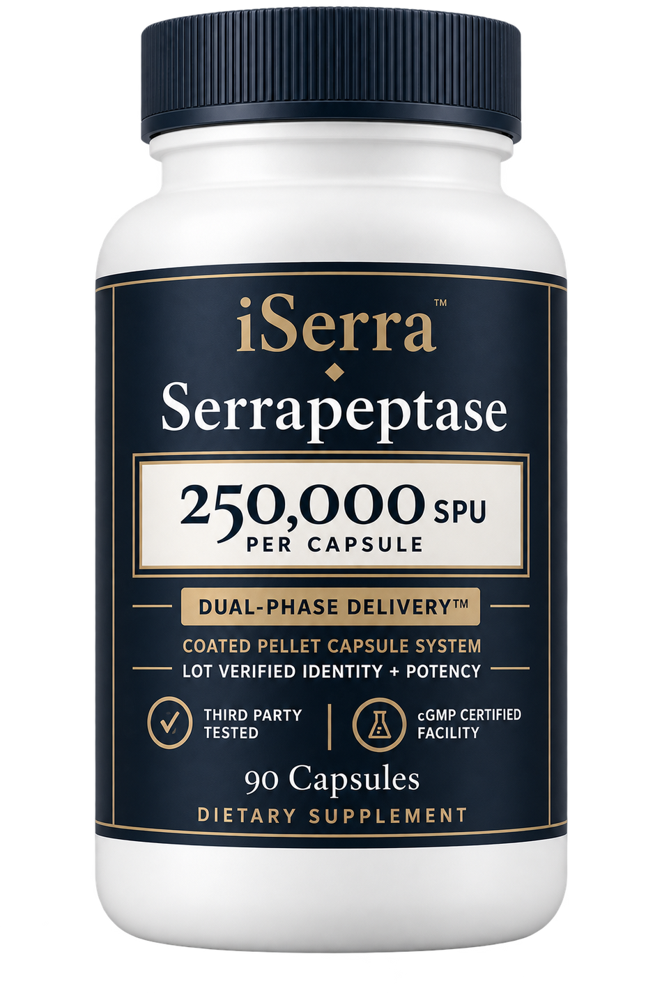 iSerra Serrapeptase 250,000 SPU bottle