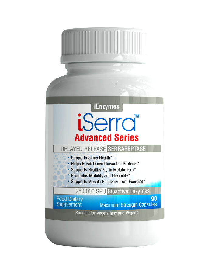 iSerra Serrapeptase 250,000 SPU bottle